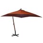 Voir la diapositive 1 : VIDAXL Parasol de jardin suspendu avec mat terre cuite bois de sapin