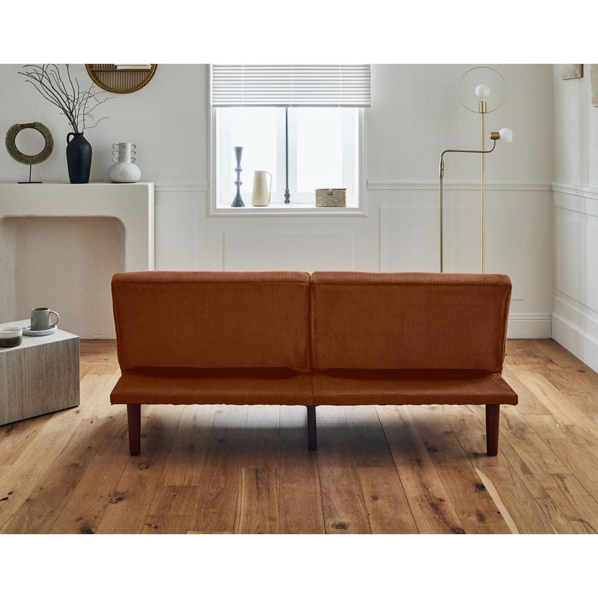 BEST MOBILIER Philae - canapé convertible clic-clac 2 places - velours côtelé