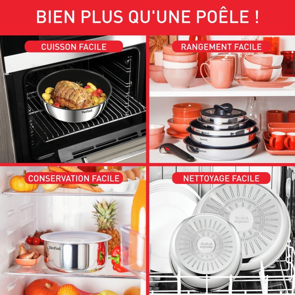 TEFAL Batterie de cuisine Ingenio Emotion 5 pcs