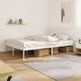VIDAXL Cadre de lit metal avec tete de lit blanc 160x200 cm