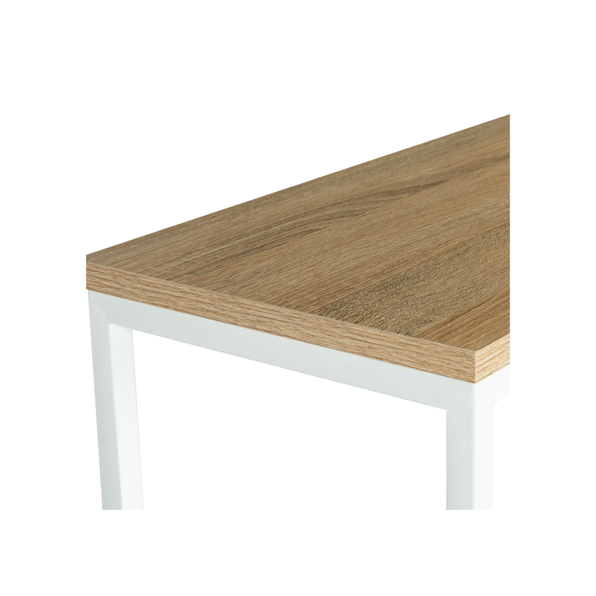 ID MARKET Console DETROIT design industriel bois et métal blanc