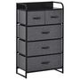 Voir la diapositive 1 : HOMCOM Commode meuble de rangement 5 tiroirs pliables en tissu 58 x 29 x 99 cm gris