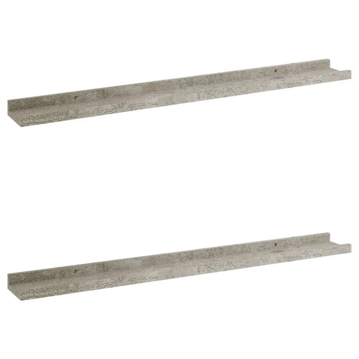 VIDAXL Etageres murales 2 pcs Gris beton 80x9x3 cm