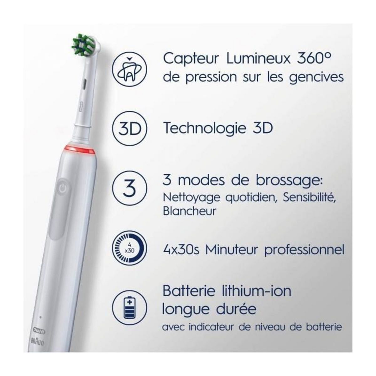ORAL B Brosse a dents électrique ORAL-B Pro 3 - 80719288 - blanc - sans fil