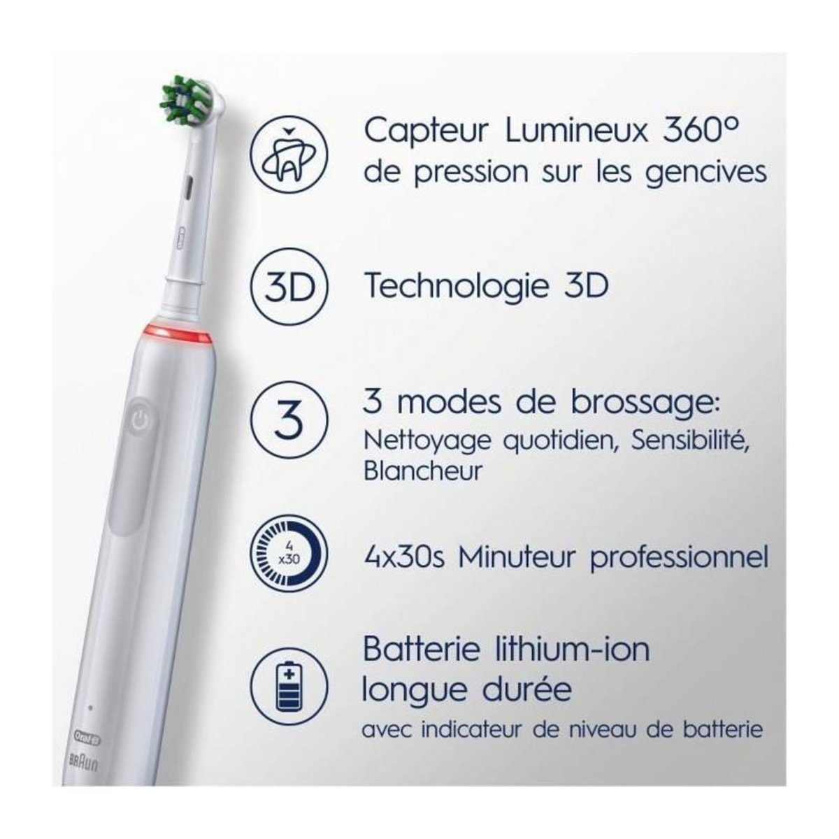 ORAL B Brosse a dents électrique ORAL-B Pro 3 - 80719288 - blanc - sans fil