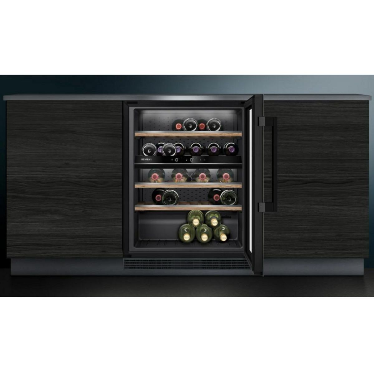 Siemens Cave à vin encastrable multizones 44 bouteilles - ku21wahg0
