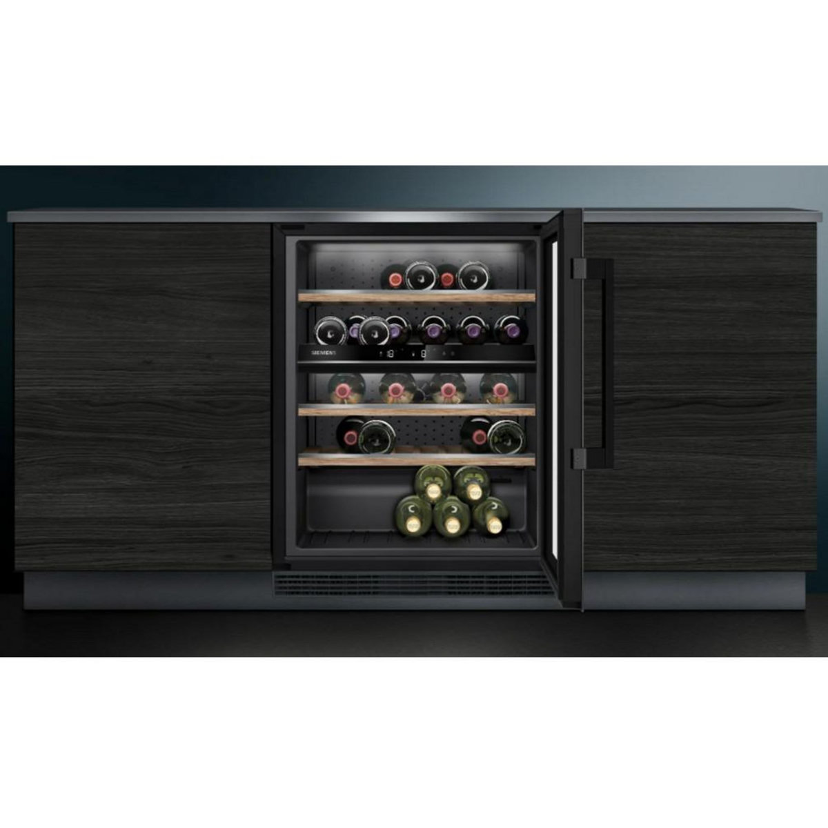Siemens Cave à vin encastrable multizones 44 bouteilles - ku21wahg0