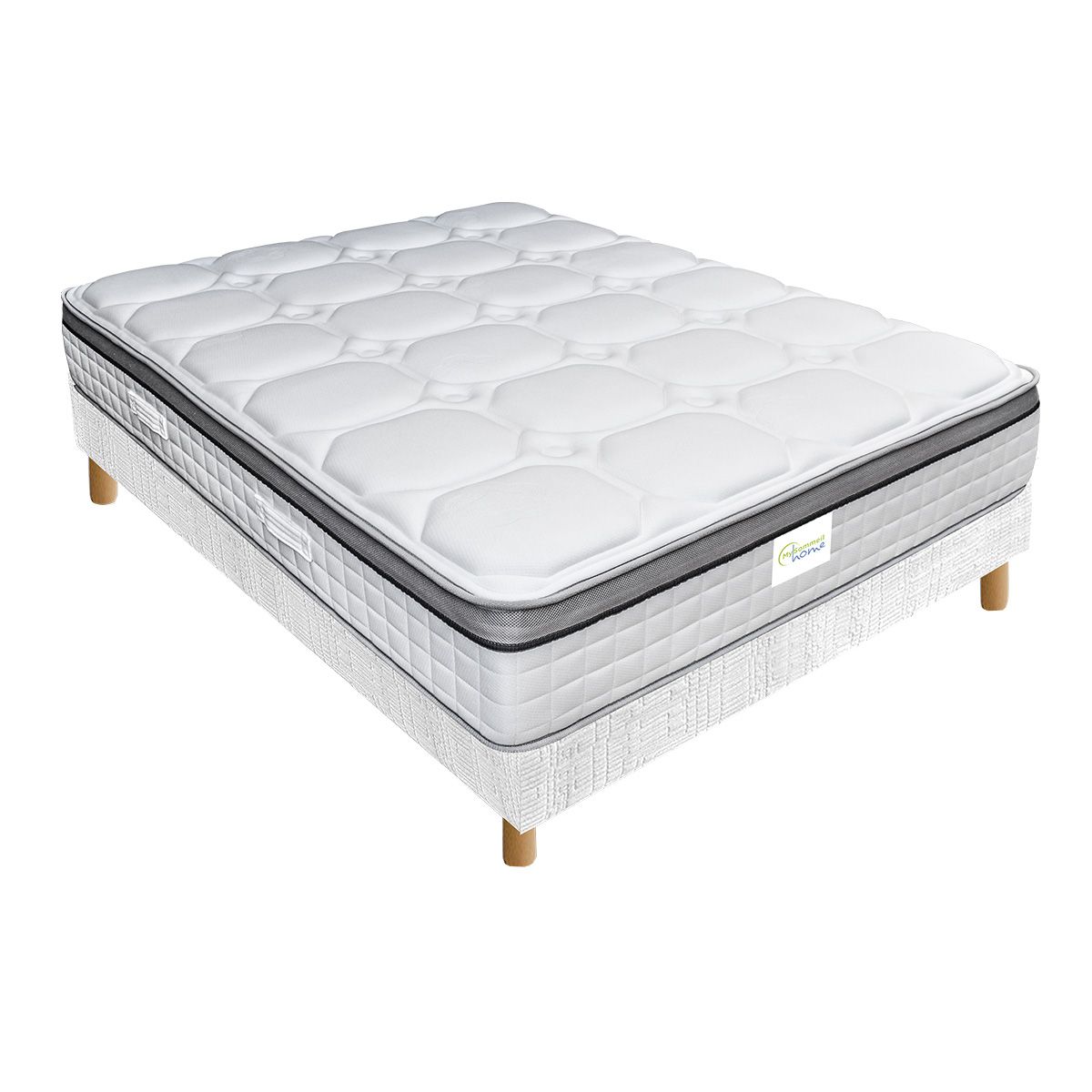 MySommeil Home Matelas ressorts ensachés accueil mémoire de forme 140x190cm NUAGE