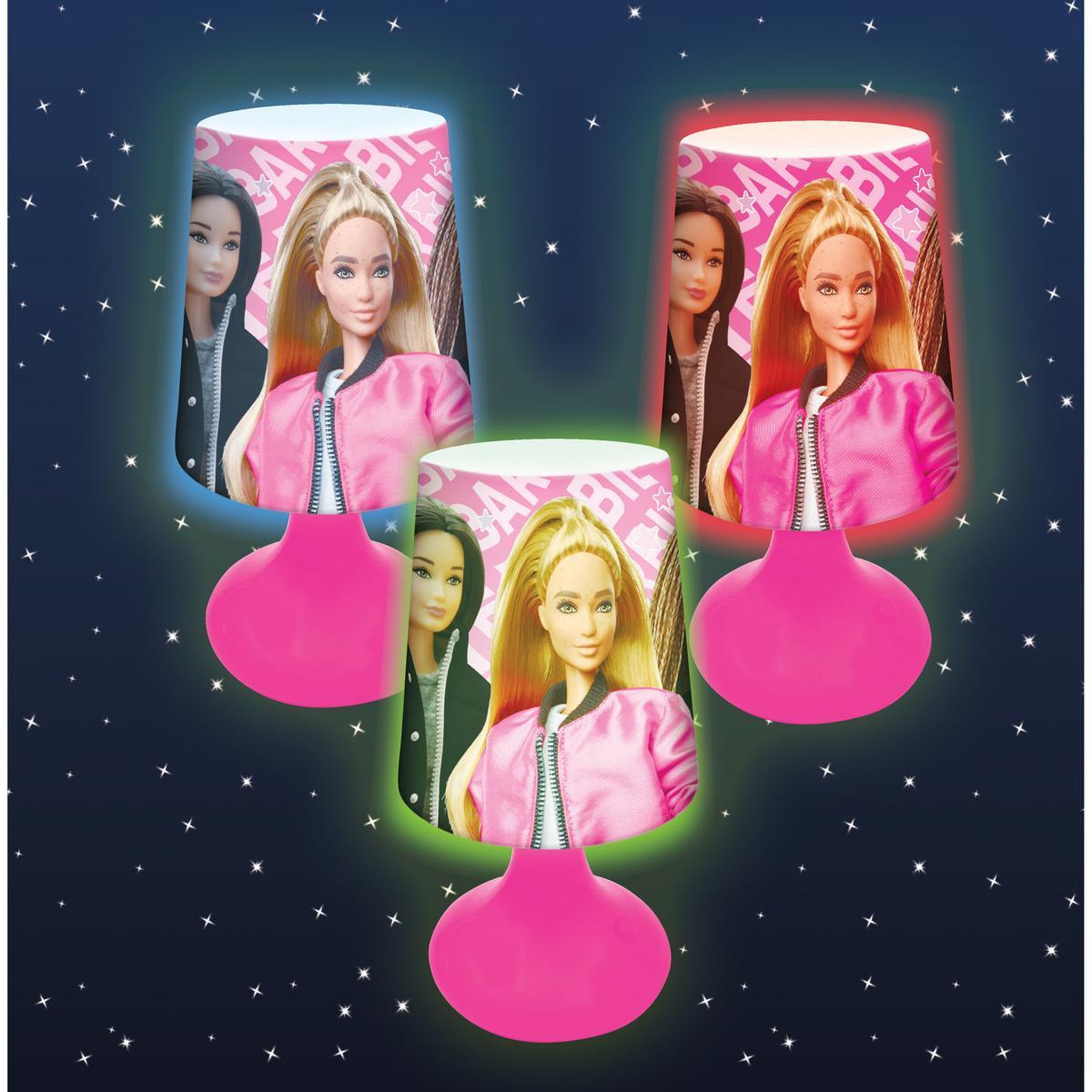 Voir la diapositive 2 : Lexibook Mini lampe de chevet veilleuse sans fil Barbie