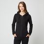 Voir la diapositive 2 : IN EXTENSO Sweat de sport zippé à capuche noir femme