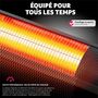 Voir la diapositive 3 : tectake Radiateur infrarouge 3 niveaux de puissance, 1000, 2000 et 3000 W noir