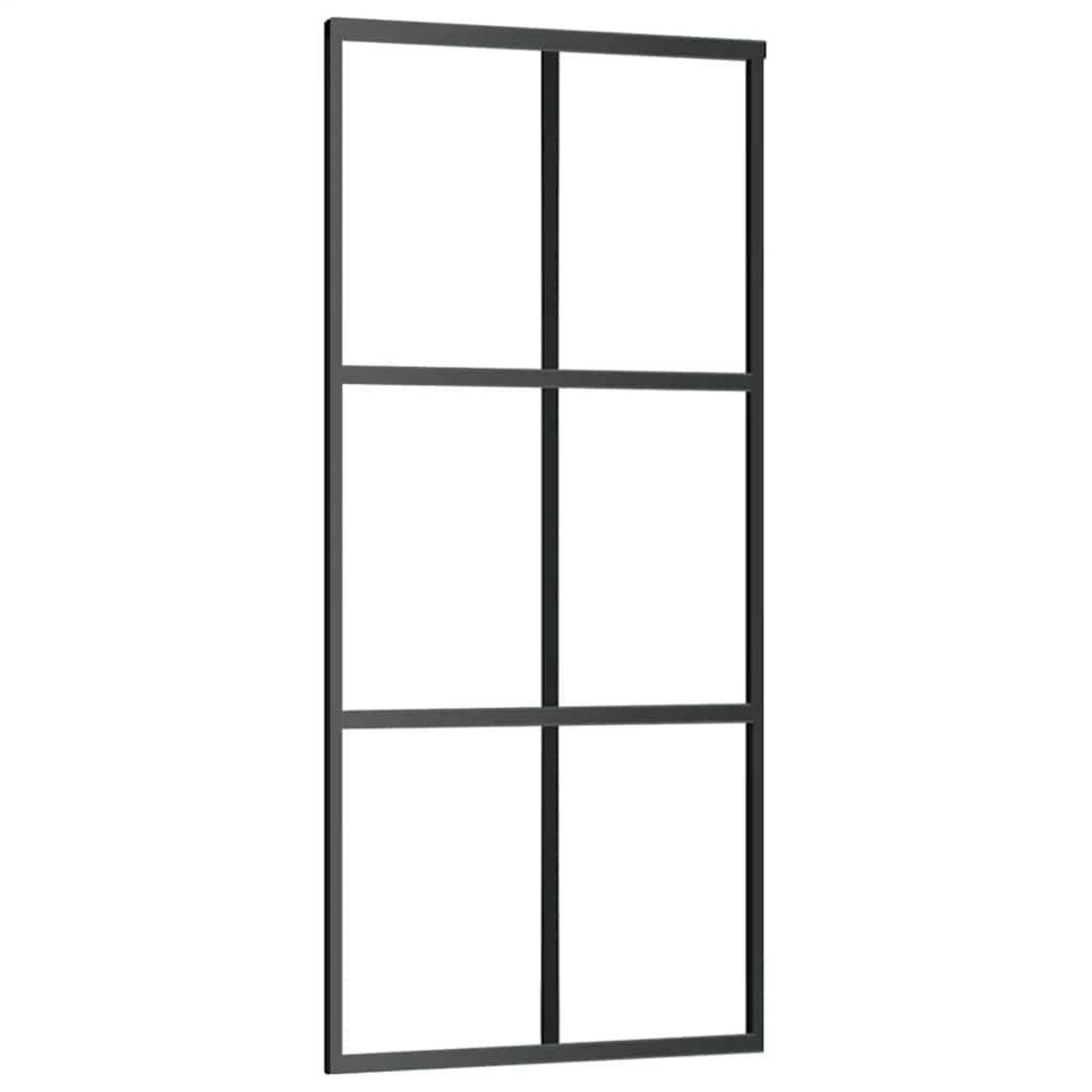 VIDAXL Porte coulissante avec kit de quincaillerie 90x205 cm Verre ESG
