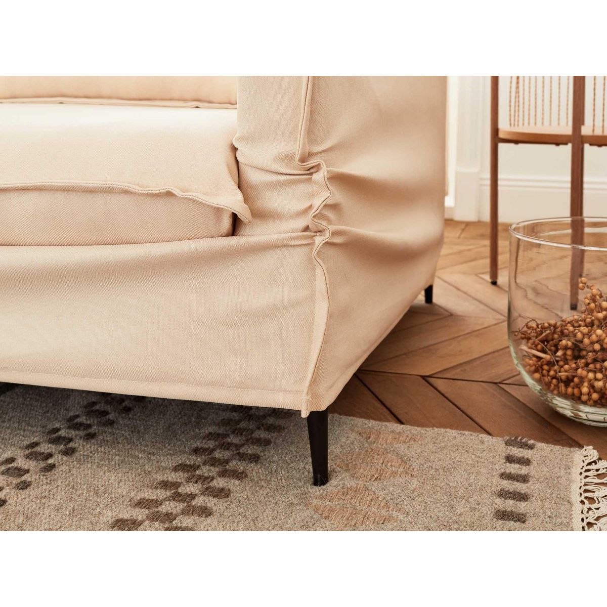 LISA DESIGN Adriann - canapé d'angle gauche fixe - 4 places - en tissu déhoussable