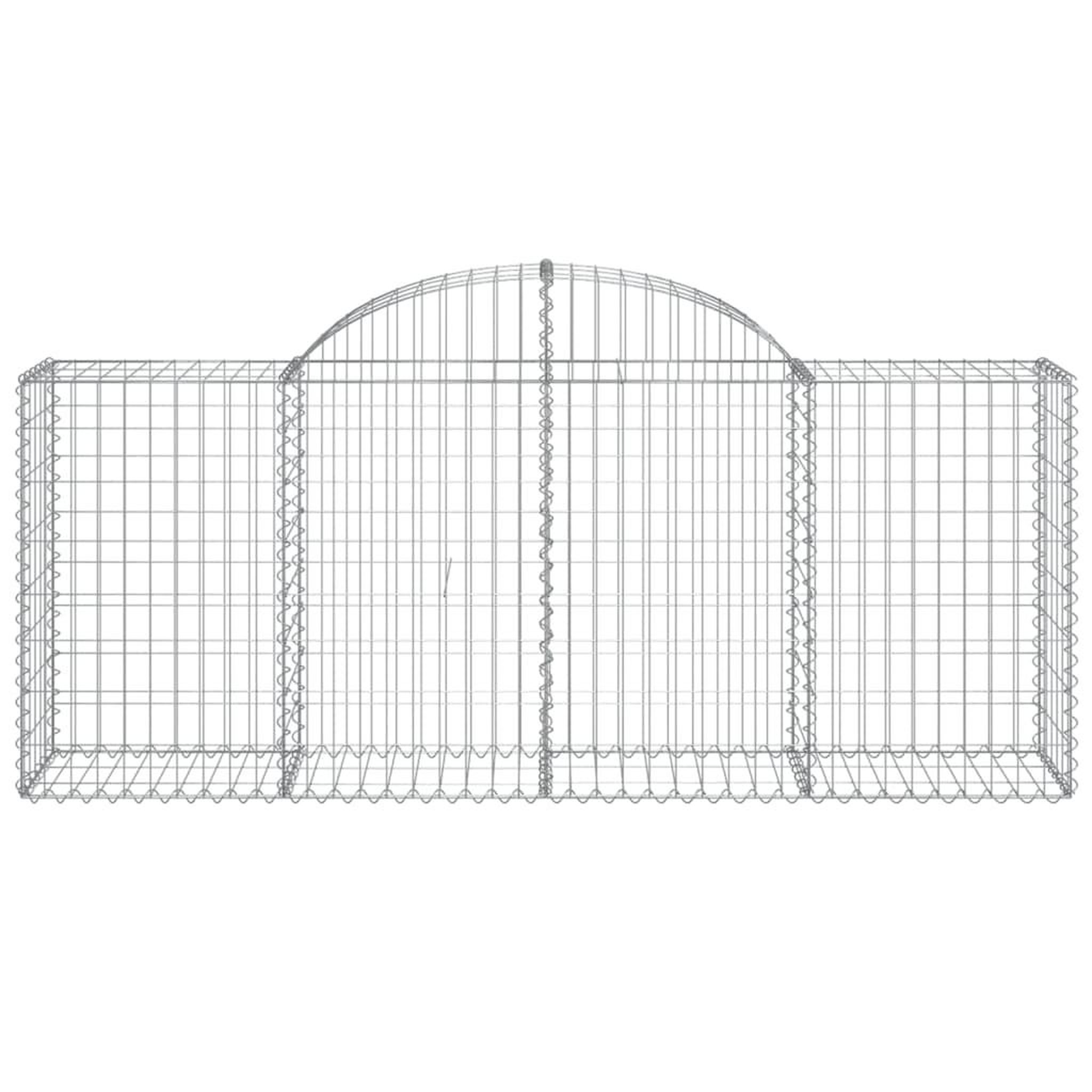 Voir la diapositive 4 : VIDAXL Paniers a gabions arques 7 pcs 200x50x80/100 cm Fer galvanise