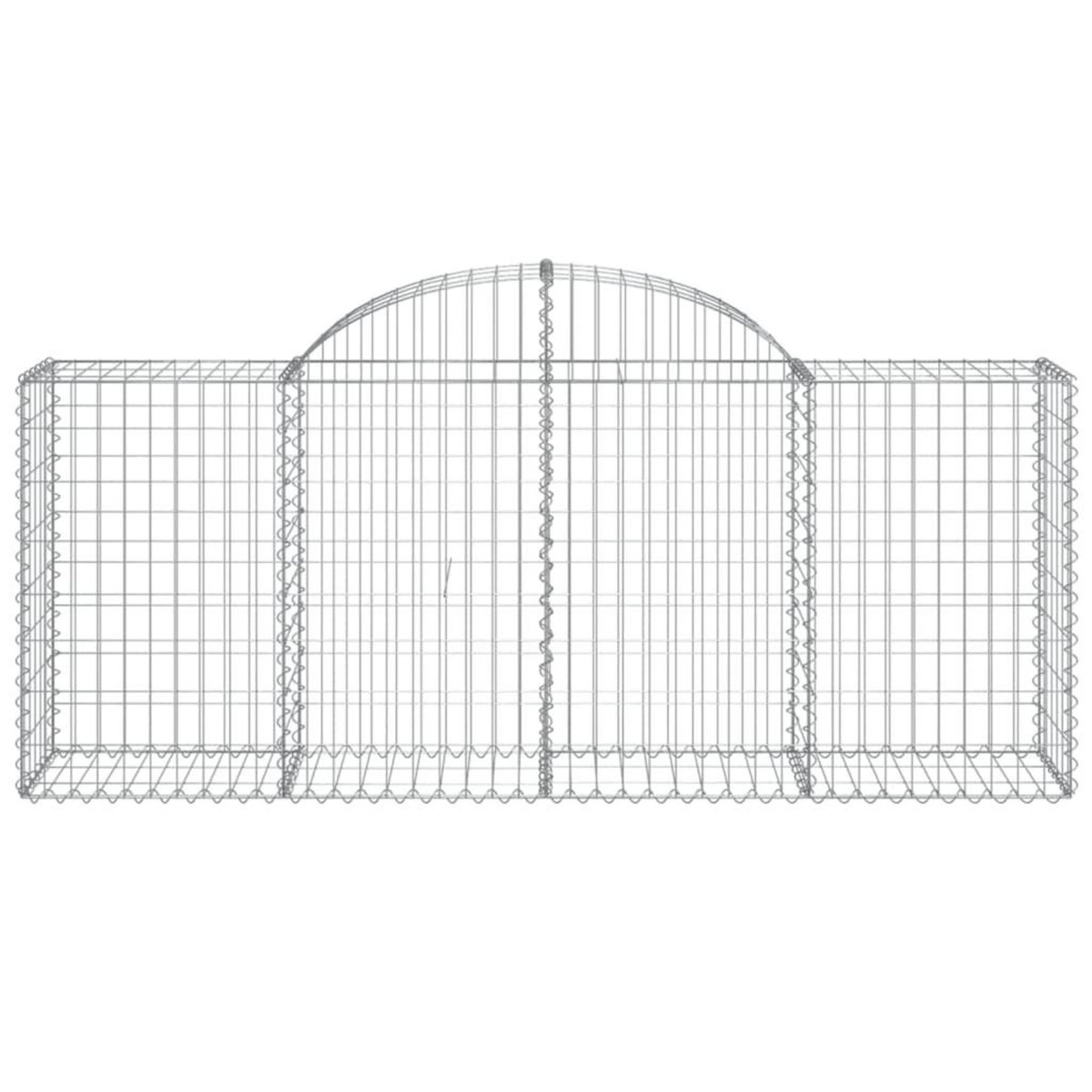 VIDAXL Paniers a gabions arques 7 pcs 200x50x80/100 cm Fer galvanise