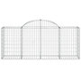 Voir la diapositive 4 : VIDAXL Paniers a gabions arques 7 pcs 200x50x80/100 cm Fer galvanise