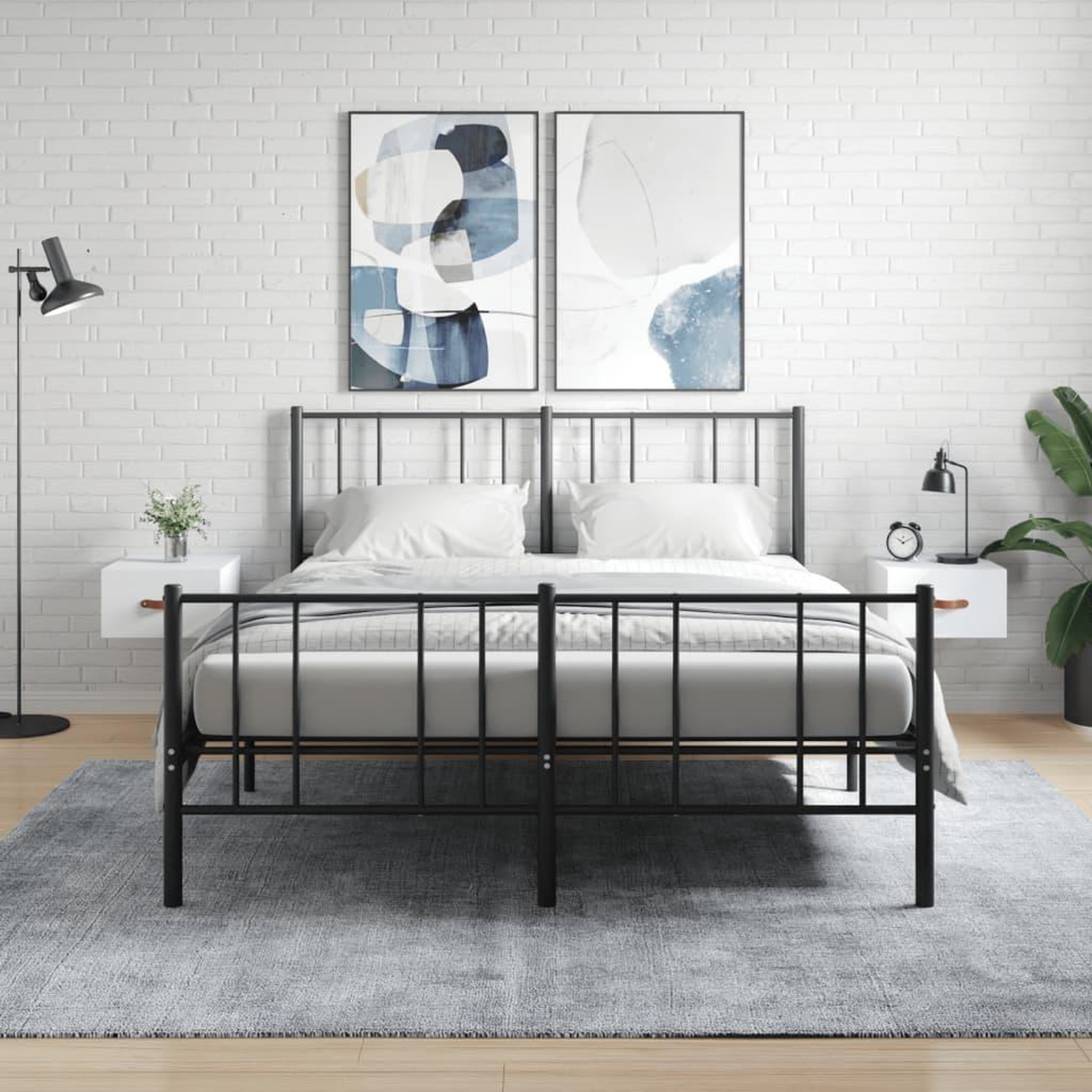 Voir la diapositive 1 : VIDAXL Tables de chevet murales 2 pcs blanc 35x35x20 cm