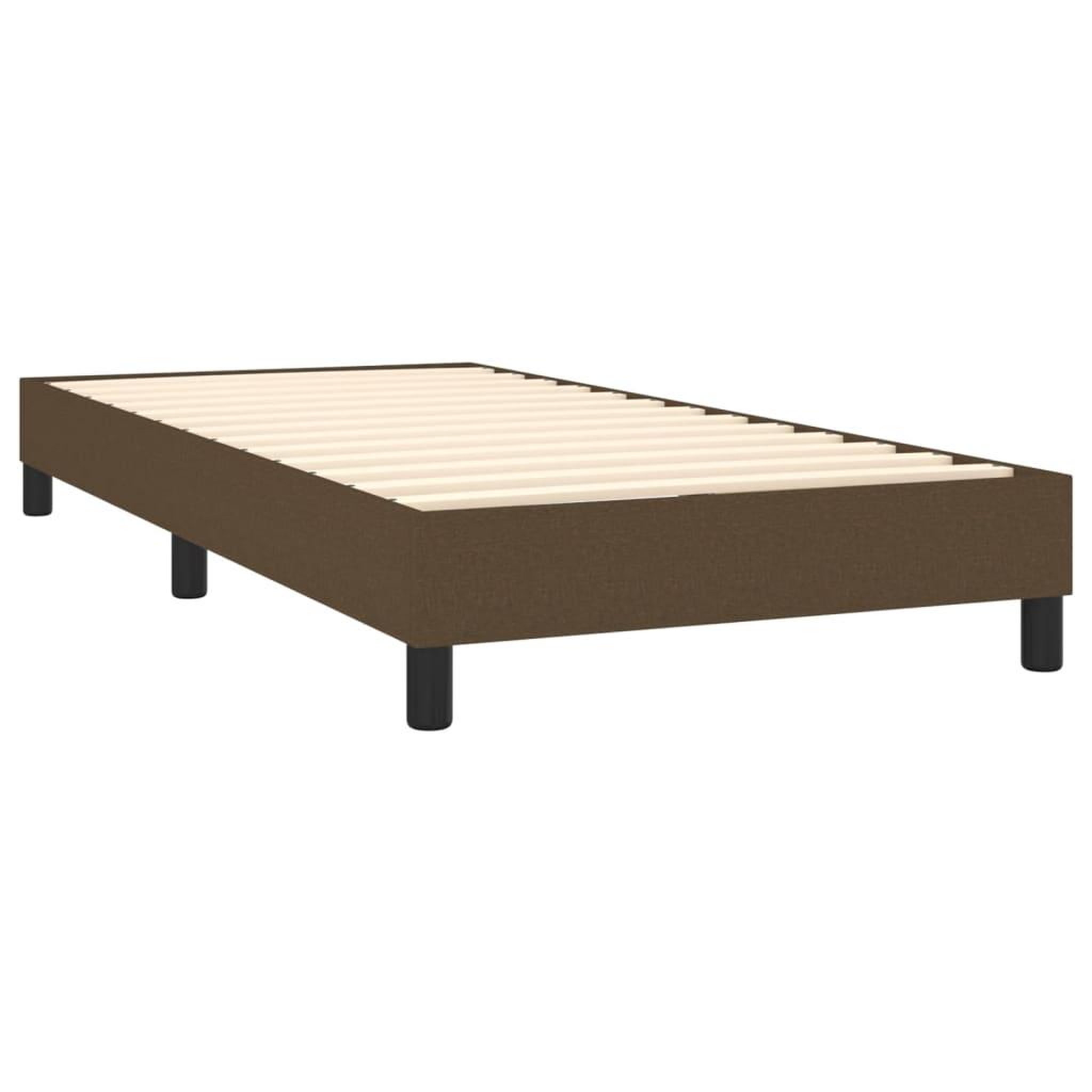 Voir la diapositive 4 : VIDAXL Sommier a lattes de lit avec matelas Marron fonce 80x200 cm