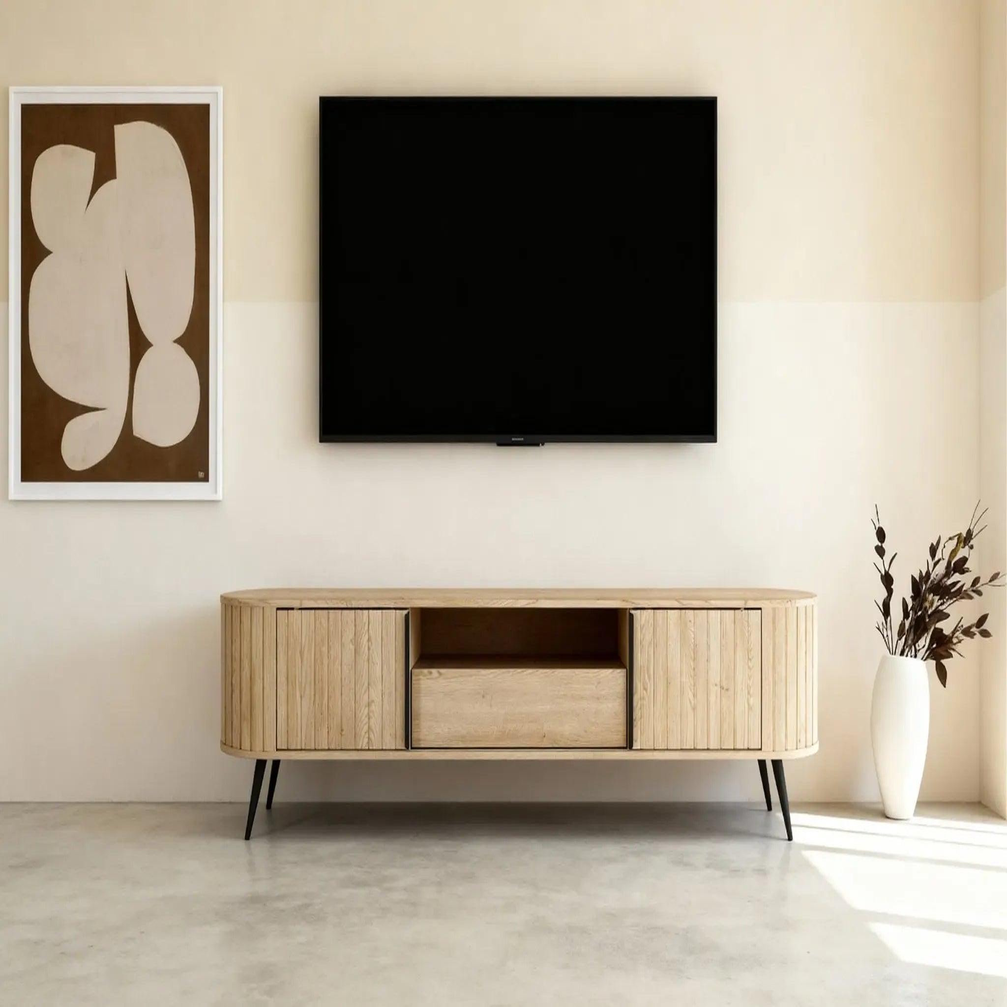 Voir la diapositive 2 : CASANOVA PARIS Leia - meuble tv en chêne cremona 196cm