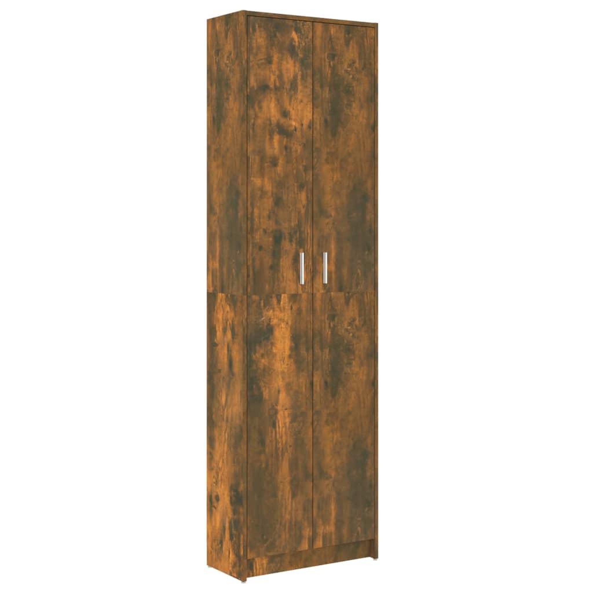 Voir la diapositive 2 : VIDAXL Garde-robe couloir Chene fume 55x25x189 cm Bois d'ingenierie