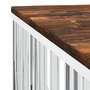 Voir la diapositive 5 : VIDAXL Table basse argente acier inoxydable/bois massif recuperation