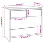 Voir la diapositive 6 : VIDAXL Table console Blanc 89x41x76,5 cm Acier