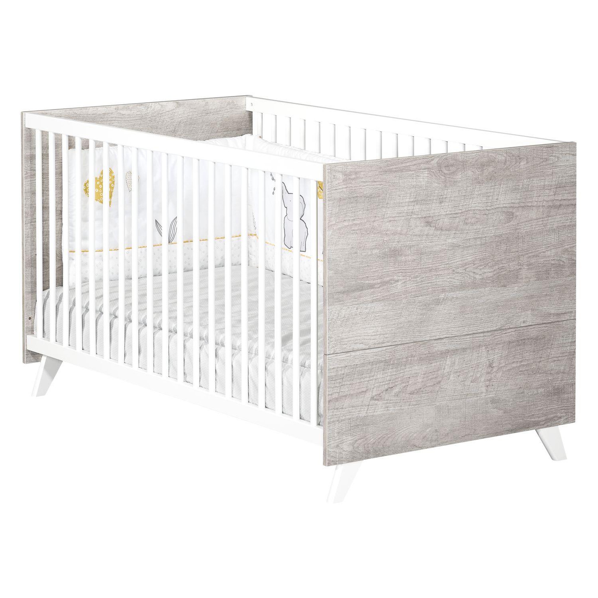 Voir la diapositive 1 : BABY PRICE  Lit bébé évolutif Little Big Bed 140x70cm SCANDI coloris gris 