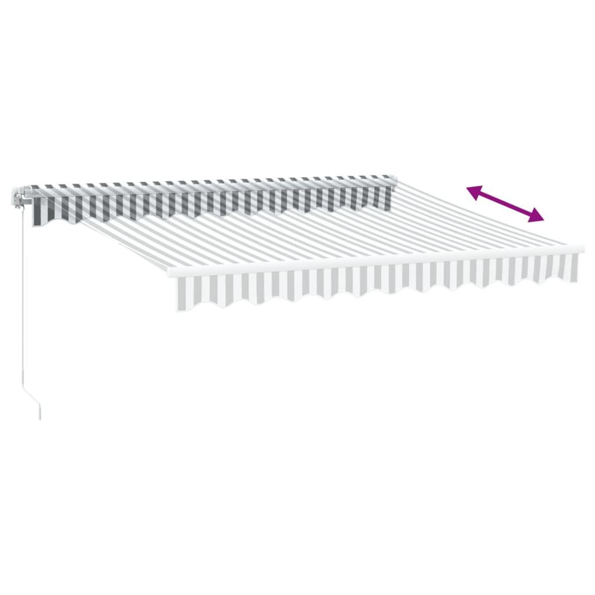 Voir la diapositive 5 : VIDAXL Auvent manuel retractable anthracite et blanc 300x250 cm