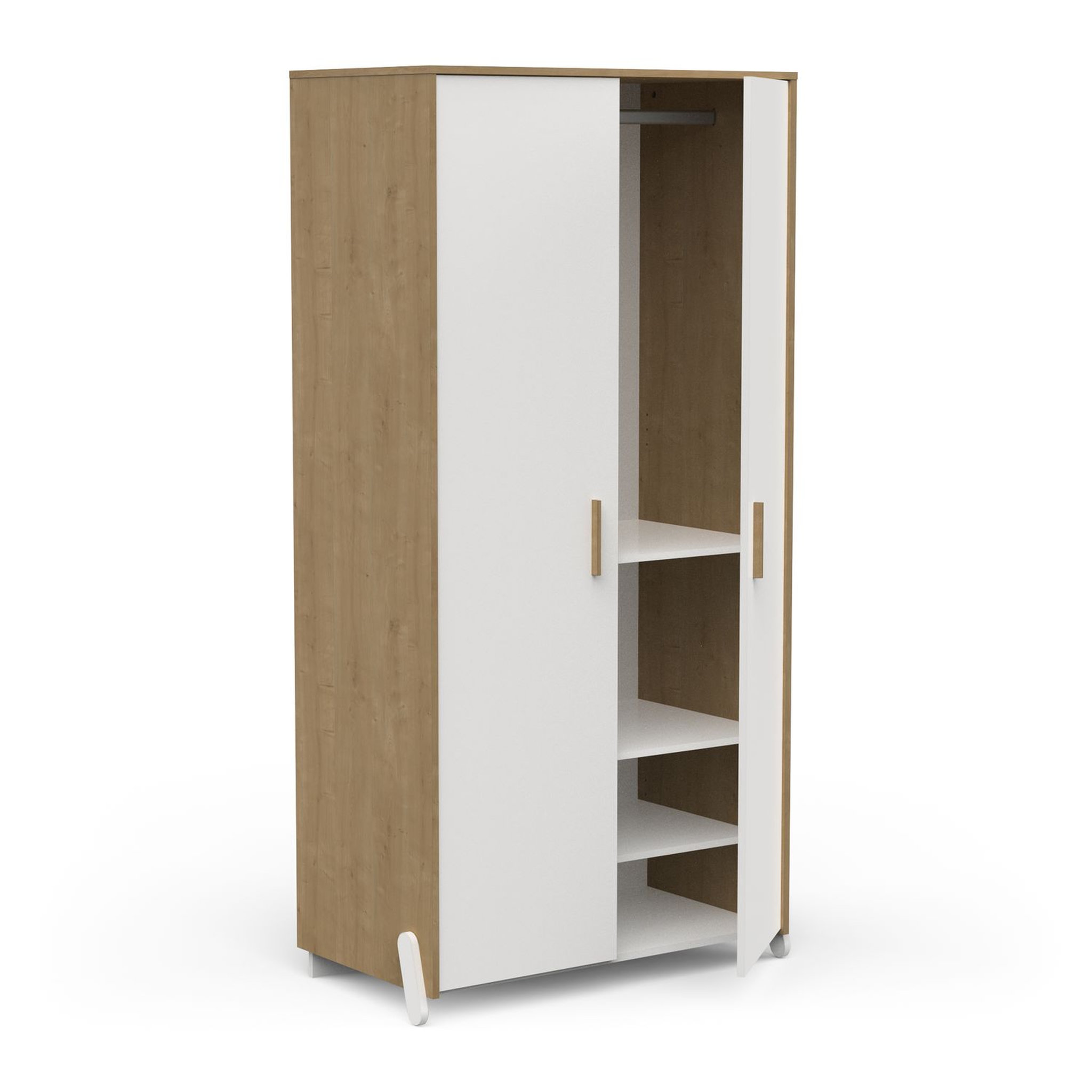 Voir la diapositive 5 : Armoire enfant 2 portes L89 cm LILAS