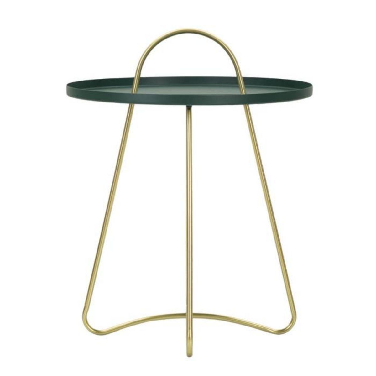 Paris Prix Table d'Appoint Design  Grent  59cm Vert & Or
