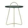 Voir la diapositive 2 : Paris Prix Table d'Appoint Design  Grent  59cm Vert & Or