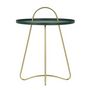 Voir la diapositive 2 : Paris Prix Table d'Appoint Design  Grent  59cm Vert & Or
