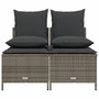 Voir la diapositive 3 : VIDAXL Salon de jardin 4 pcs avec coussins gris resine tressee