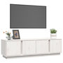 Voir la diapositive 4 : VIDAXL Meuble TV Blanc 140x40x40 cm Bois de pin massif