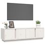 Voir la diapositive 4 : VIDAXL Meuble TV Blanc 140x40x40 cm Bois de pin massif