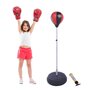 Voir la diapositive 2 : HOMCOM Sac de frappe punching ball avec gants et pompe hauteur reglable 125 à 145 cm