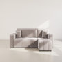 Voir la diapositive 5 : BEST MOBILIER Nicole - canapé d'angle réversible 4 places convertible avec coffre en tissu