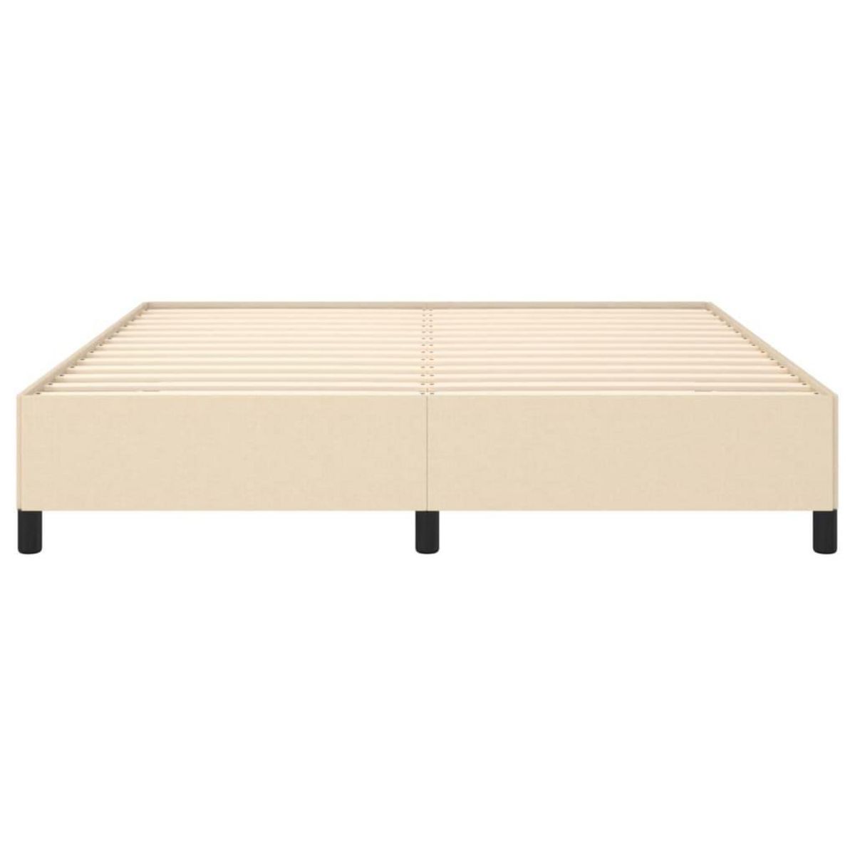 VIDAXL Cadre de lit sans matelas creme 160x200 cm tissu