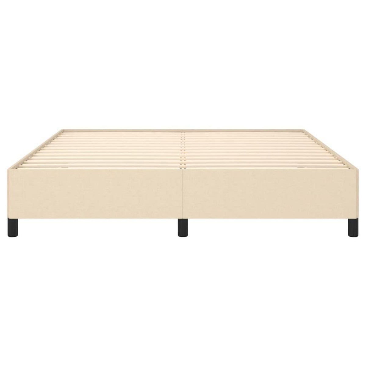 VIDAXL Cadre de lit sans matelas creme 160x200 cm tissu
