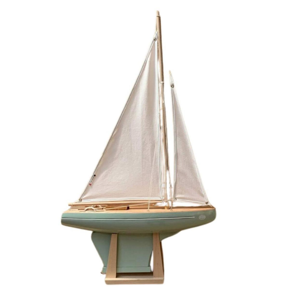 TIROT Le Beajour Vert d'eau - Le voilier en bois 40cm