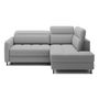 Voir la diapositive 6 : BEST MOBILIER Kalibo - canapé d'angle droit - 5 places - convertible avec coffre et têtières - en tissu bouclette