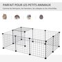 Voir la diapositive 5 : PAWHUT Cage parc enclos pour animaux domestiques L 106 x l 73 x H 36 cm bords arrondis fil métallique noir 55