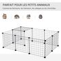 Voir la diapositive 5 : PAWHUT Cage parc enclos pour animaux domestiques L 106 x l 73 x H 36 cm bords arrondis fil métallique noir 55