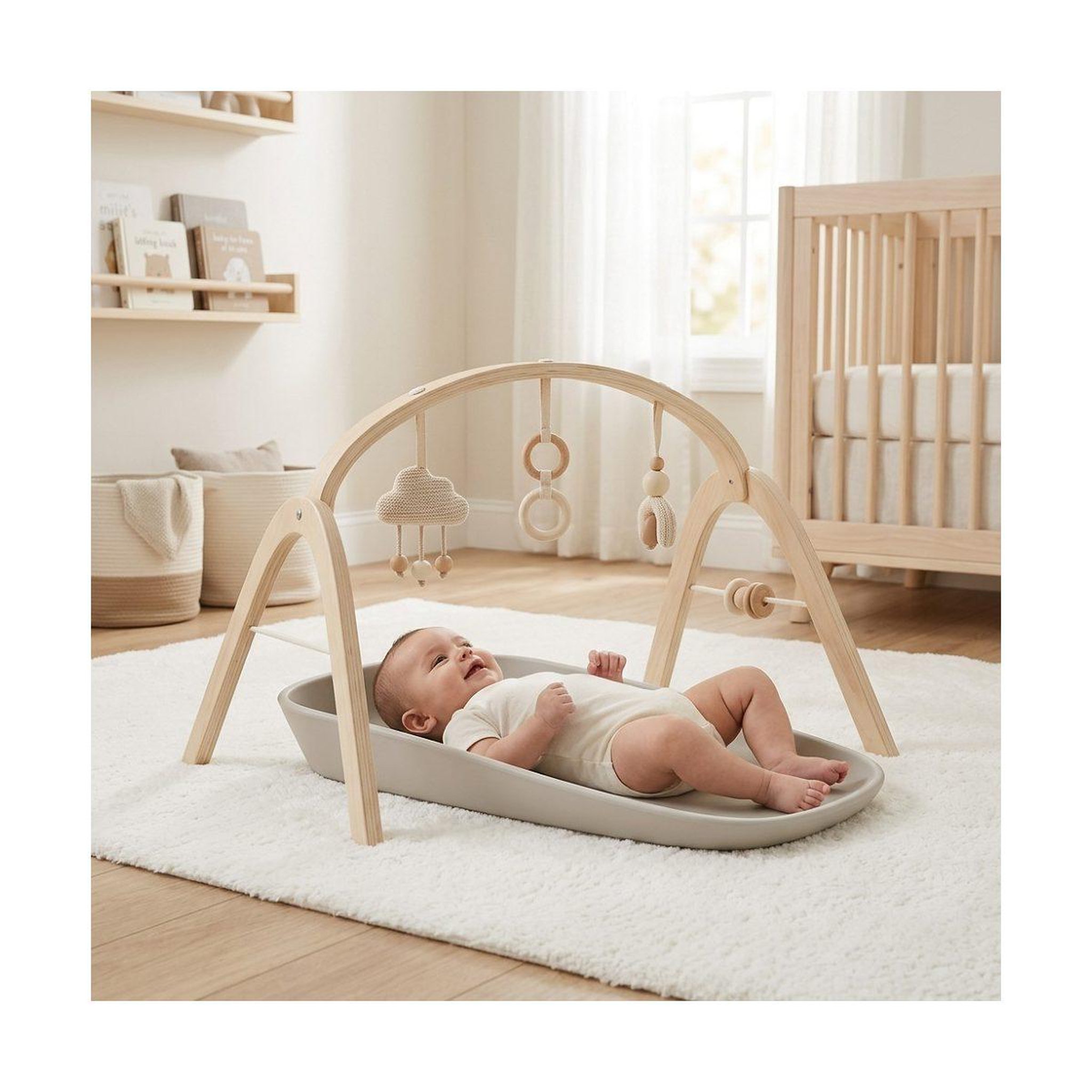 Voir la diapositive 2 : INTERBABY Matelas à langer  en silicone - gris - lavable