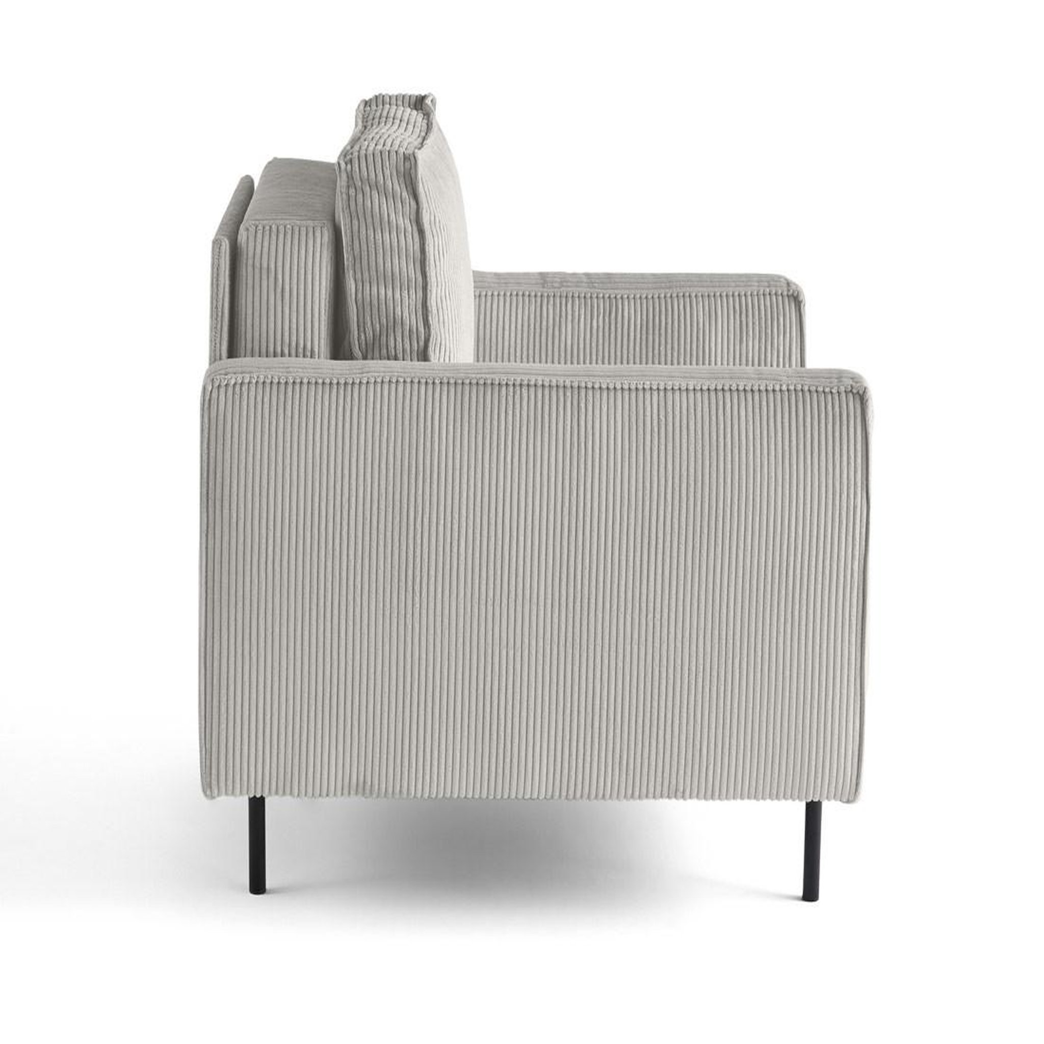 Voir la diapositive 3 : LISA DESIGN Charlie - fauteuil - pieds hauts - en velours côtelé