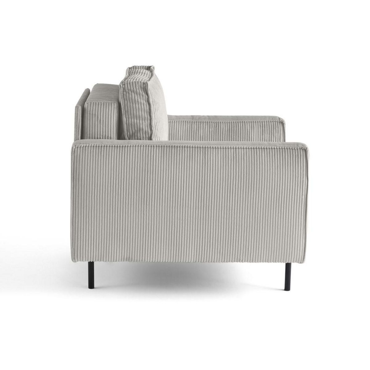 LISA DESIGN Charlie - fauteuil - pieds hauts - en velours côtelé