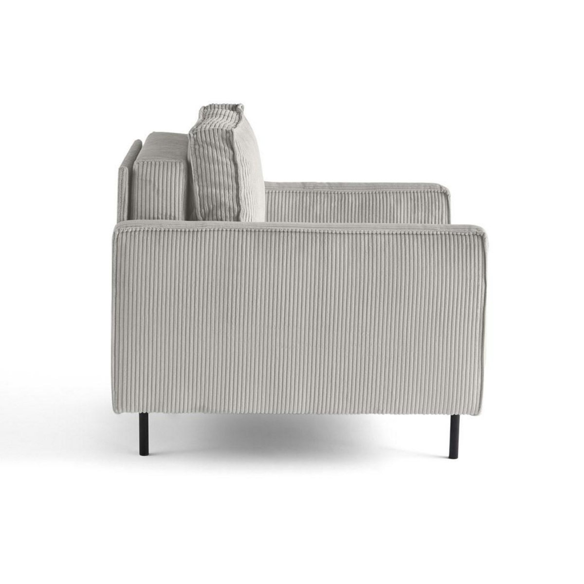 LISA DESIGN Charlie - fauteuil - pieds hauts - en velours côtelé