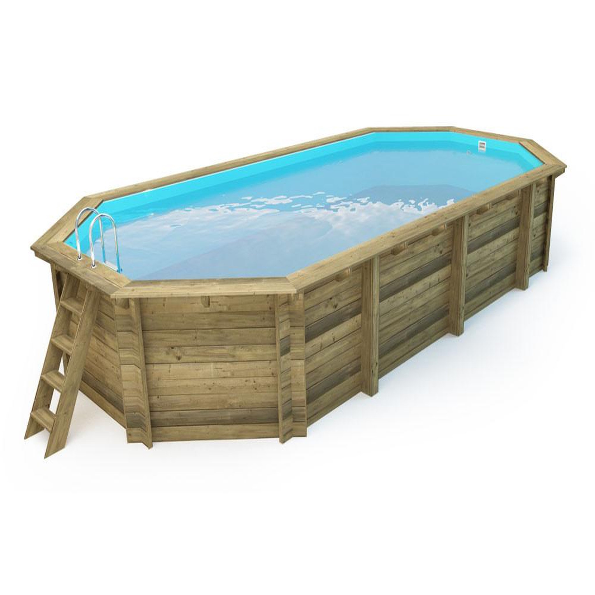 Voir la diapositive 2 : Habitat et Jardin Piscine bois   Sevilla 130  - 8.57 x 4.57 x 1.31 m