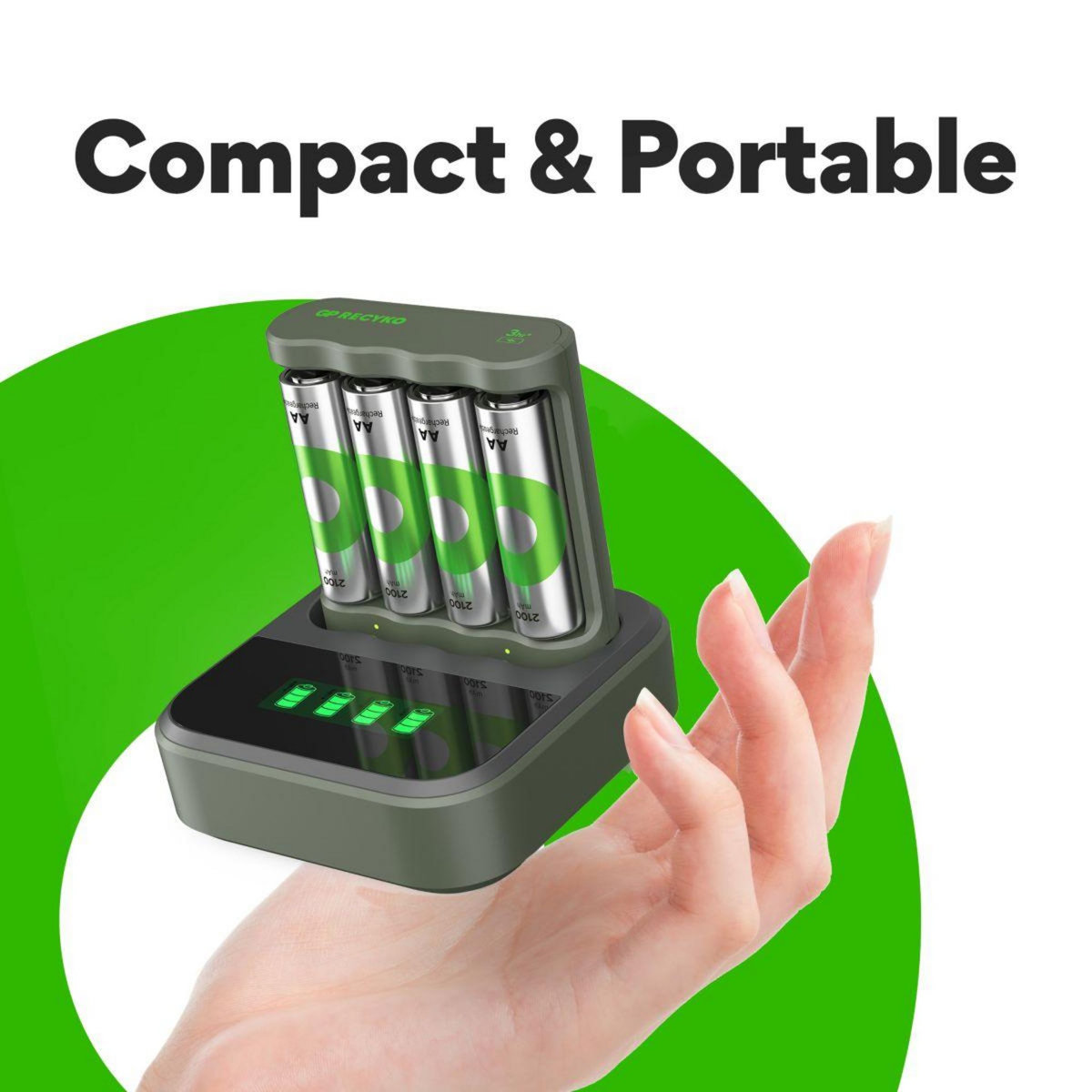 GP BATTERIES Chargeur de piles + LR06 AA x4 2100mAh + station de charge