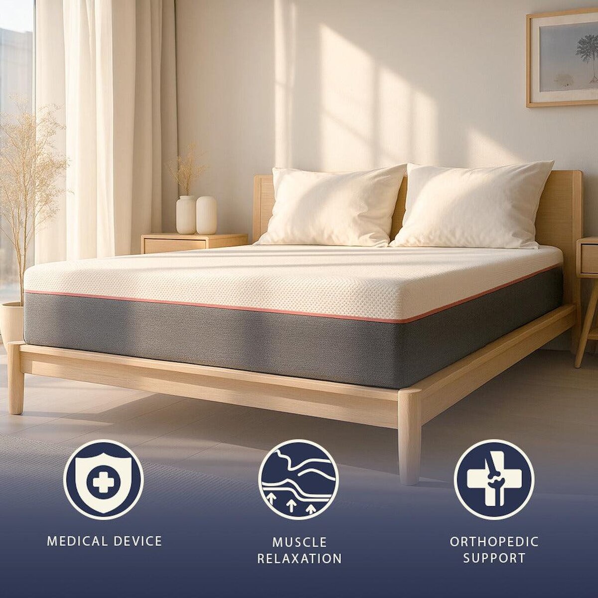 THE WHITE STONE Matelas 80x190 en Mémoire de Forme Breeze & Ressorts Ensachés | Hauteur 30 cm | Technologie Breeze | Déhoussable, Anallergique & Respirant | Fabriqué en Italie